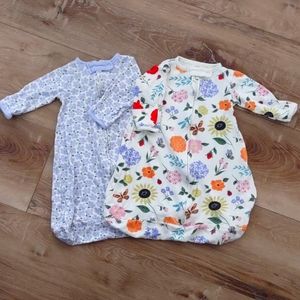 SOLD Long Sleeve Infant Sleep Sack Bundle 0-3 m